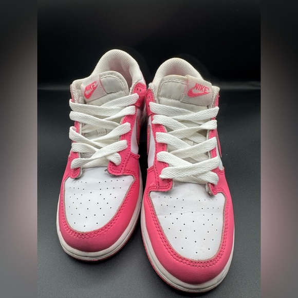 Nike Pink and White Dunk Low Sneakers - Picture 7 of 9